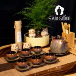 Bộ ấm chén dáng chuông lòng ly xoắn ốc SG-AC13