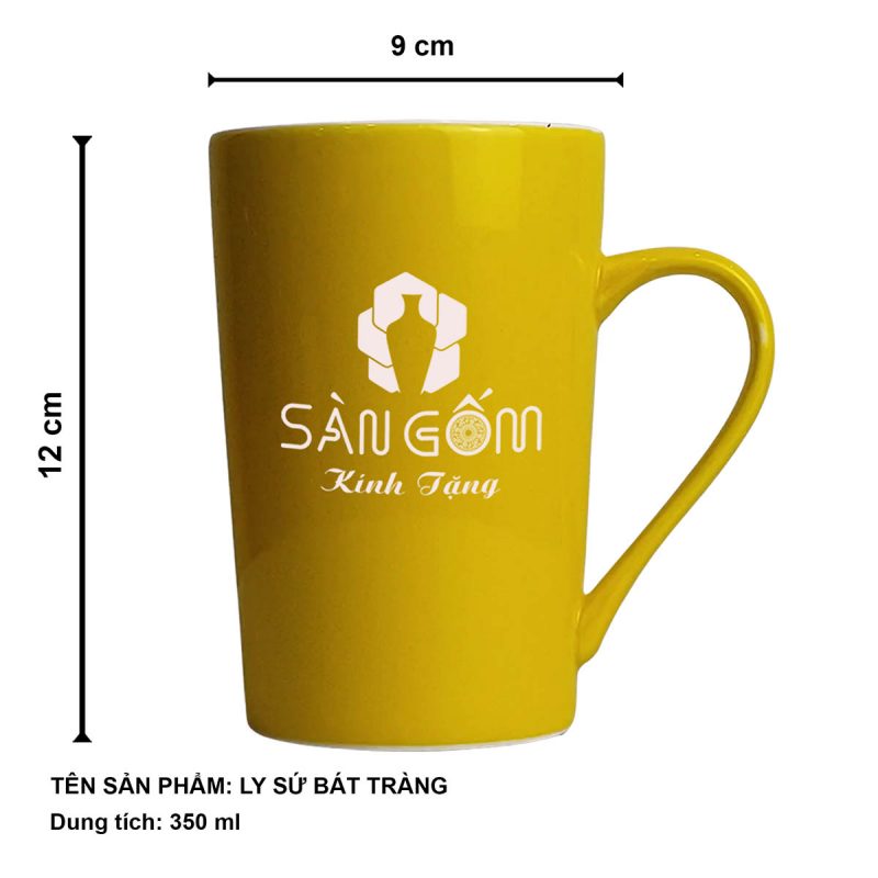 Ly sứ màu vàng lòng trắng dáng chữ V SG-LS120 - Ảnh 3