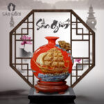 Bình hút lộc "Thuận buồm xuôi gió" đắp nổi màu đỏ SG-BHL04