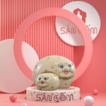 Bộ tượng sứ trang trí 2 con heo Bát Tràng trắng ngà SG-TT28