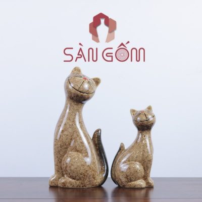 bo-tuong-su-trang-tri-2-con-meo-mau-nau-nhat-bat-trang-1