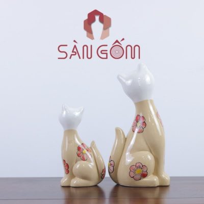bo-tuong-su-trang-tri-2-con-meo-mieng-cuoi-ve-hoa-dao-2