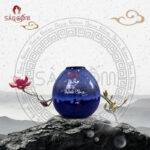 Lọ hoa men hỏa biến dáng vò vẽ chữ Nhẫn SG-BH01