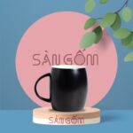 Ly sứ đen dáng bầu cao cấp Bát Tràng SG-LS01