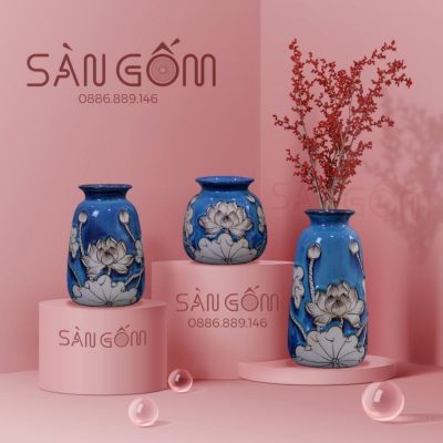 bo-3-lo-hoa-mau-xanh-duong-hoa-tiet-hoa-sen
