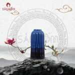 Lọ hoa men hỏa biến Bát Tràng dáng lồng SG-BH102