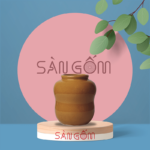 Bia lu gốm sứ dáng hồ lô màu nâu SG-LUB04