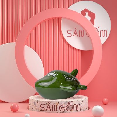 heo-dat-tiet-kiem-hinh-may-bay-mau-xanh-la