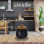 Hũ đường cao men nâu gốm Bát Tràng SG-BGV19