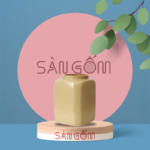 Bia lu gốm sứ dáng vuông màu kem bằng sứ SG-LUB14