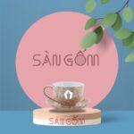 Ly cafe cappuccino vân đá màu nâu Bát Tràng SG-LS49
