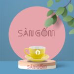 Ly cafe cappuccino vân đá màu vàng Bát Tràng SG-LS51