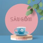 Ly cafe capuchino kèm đĩa lót màu xanh cabe SG-LS59