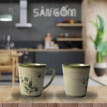 Ly sứ có quai Bát Tràng vẽ chuồn trúc SG-LS09