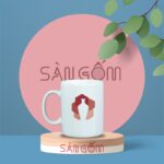 Ly sứ trụ trắng quai C Bát Tràng SG-LS26