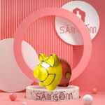 Ống tiết kiệm hình heo đất "ironman'' chất liệu gốm sứ SG-HĐ08