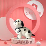 Ống tiết kiệm dáng chó đốm gốm sứ Bát Tràng SG-HĐ16