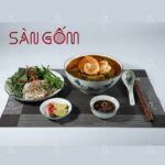 Bát đựng phở sứ trắng vẽ cá xanh Bát Tràng SG-TP08