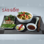 Bát tô đựng phở sứ trắng in logo SG-TP14