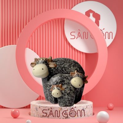 bo-tuong-3-con-bo-sua-gom-su-bat-trang-den-dom