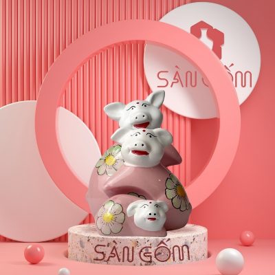 bo-tuong-trang-tri-3-chu-heo-gom-su-trang-hong-ve-hoa