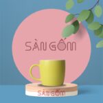 Ly sứ màu vàng dáng chữ U cao cấp Bát Tràng SG-LS78