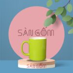 Ly sứ màu xanh nõn chuối dáng trụ tròn Bát Tràng SG-LS100
