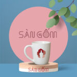 Ly sứ trắng in logo quà tặng rẻ đẹp SG-LS146