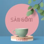 Ly tách cafe cappuccino màu xanh mint Bát Tràng SG-LS92