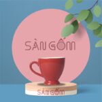 Ly tách uống trà cà phê gốm sứ màu đỏ SG-LS90
