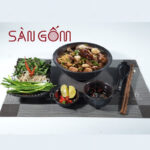 Tô bán phở gốm sứ kiểu Nhật quét sơn đỏ SG-TP15