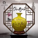 Bình hút lộc vẽ vàng kim "Mã đáo thành công" màu vàng SG-BHL101