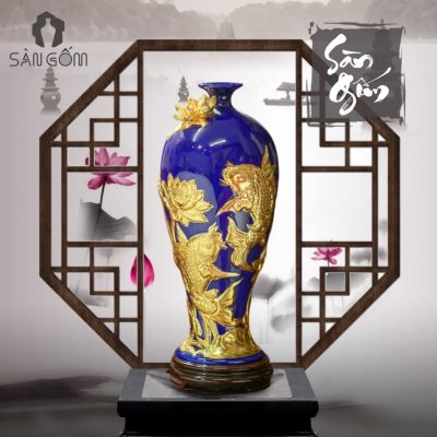 mai-binh-sen-chep-mau-xanh-duong-dat-vang