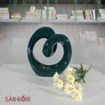 Tượng sứ trang trí trừu tượng màu xanh ngọc An Vui SG-TS34
