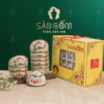 Bộ bát cơm Bát Tràng họa tiết hoa sen vẽ tay SG-BC14