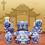 Bộ đồ thờ rồng nổi ngũ long Bát Tràng SG-BDT70