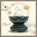 Bát nước tụ lộc Minh Đường màu xanh ngọc thiên thanh SG-BN08