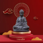 Tượng Phật Thích Ca Mâu Ni bắt ấn Tam Muội màu đen SG-PTCTM02