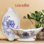 Bát thuyền gà họa tiết hoa mẫu đơn vẽ tay SG-BG03
