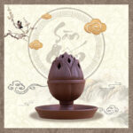 Lư gốm xông trầm dáng nụ hoa sen Bát Tràng SG-DT01