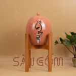 Bình nước 5L dáng quả trứng màu cam vẽ họa tiết gốm sứ Bát Tràng SG-BDN01