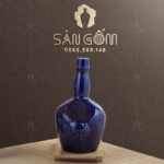 Chai rượu Chivas màu xanh dương gốm sứ Bát Tràng SG-NR27