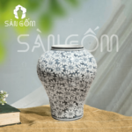 Lọ hoa Bát Tràng dáng chóe họa tiết hoa đồng tiền SG-LH211