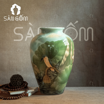 binh-hoa-bat-trang-hoa-tiet-hoa-sen-chim-en-mau-xanh-ngoc-2