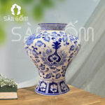 Lọ hoa Bát Tràng dáng chóe họa tiết trái tim SG-LH315