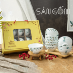 Bộ bát cơm chuồn trúc gốm sứ Bát Tràng SG-BC16