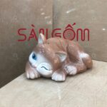 Ống tiết kiệm hình con mèo dáng nằm màu nâu SG-HĐ47