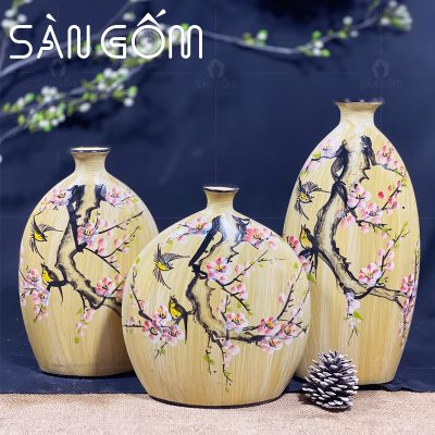 bo-3-binh-hoa-decor-dang-bet-hoa-tiet-chim-hoa-mua-xuan
