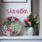 Đĩa cảnh họa tiết chim hoa mùa xuân SG-ĐC40