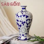 Lọ hoa dáng mai bình vẽ hoa gốm sứ Bát Tràng SG-LH422